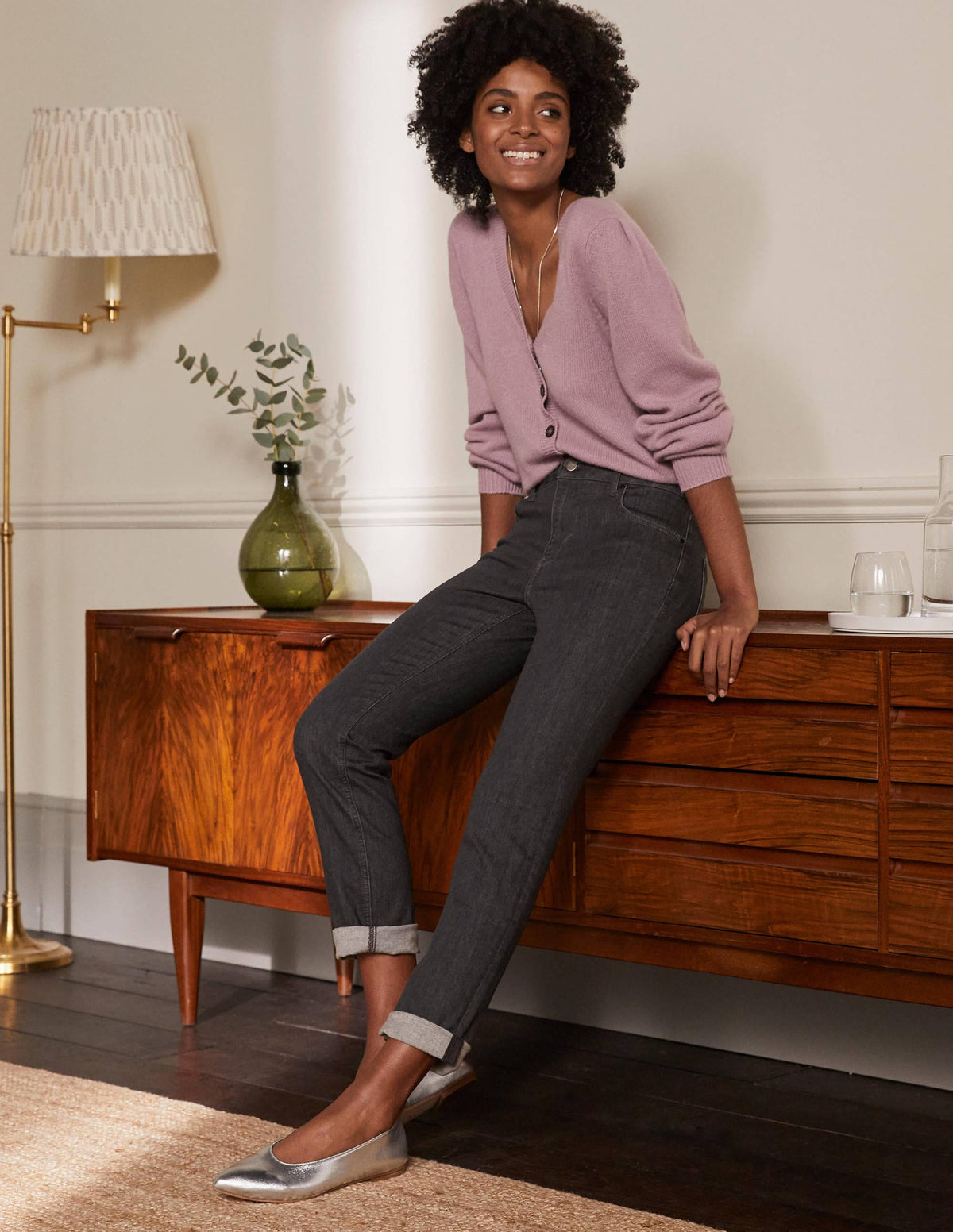 Slim Straight Jeans-Authentic Grey - Image 4