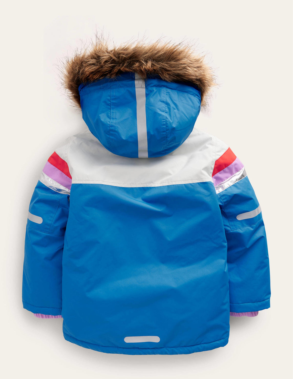 All-weather Waterproof Jacket-Ivory/Bluing Blue Floral - Image 4